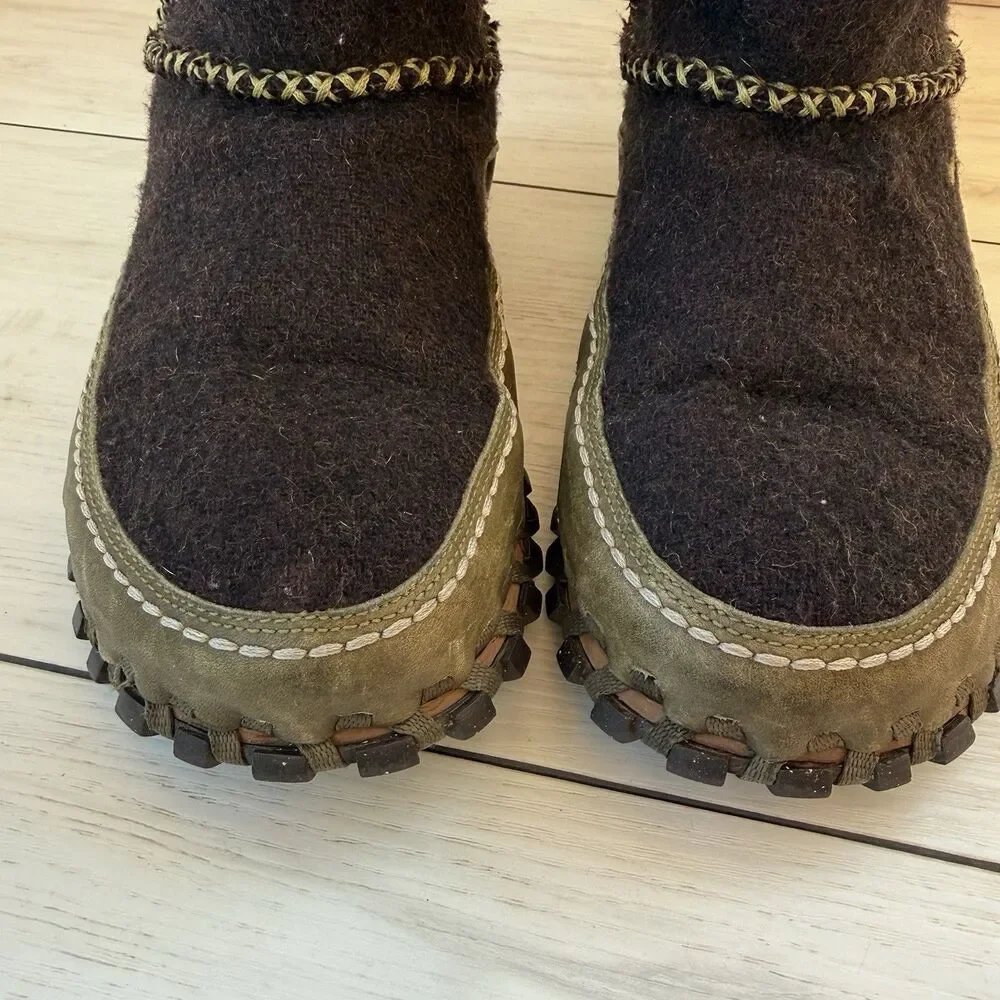 Nike ACG 2008 Womens Lined Winter Boots Valenka Wool Size 7 Brown 329979-021